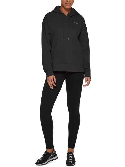 Dkny Sport Womens Fitness Activewear Hoodie In Black
