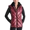 Dkny Sport Womens Hooded Polyester Outerwear Vest In Multi