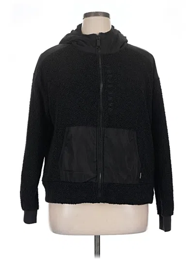 Pre-owned Dkny Sport Zip Up Hoodie In Black