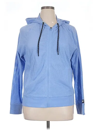 Pre-owned Dkny Sport Zip Up Hoodie In Blue