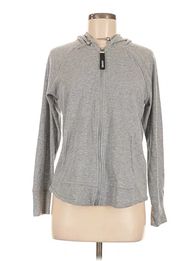 Pre-owned Dkny Sport Zip Up Hoodie In Gray