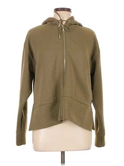 Pre-owned Dkny Sport Zip Up Hoodie In Green