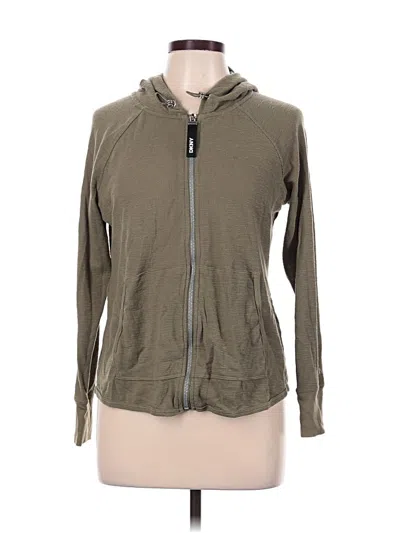 Pre-owned Dkny Sport Zip Up Hoodie In Green