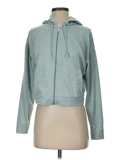 Pre-owned Dkny Sport Zip Up Hoodie In Teal