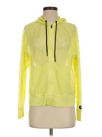 Pre-owned Dkny Sport Zip Up Hoodie In Yellow