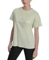 Dkny Sports Women's Rhinestone-logo Drop-shoulder T-shirt