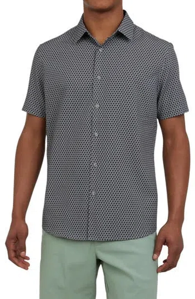 Dkny Sportswear Abel Short Sleeve Button-up Shirt In Gray