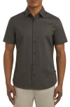 Dkny Sportswear Campbell Short Sleeve Stretch Cotton Button-up Shirt
