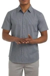 Dkny Sportswear Campbell Short Sleeve Stretch Cotton Button-up Shirt