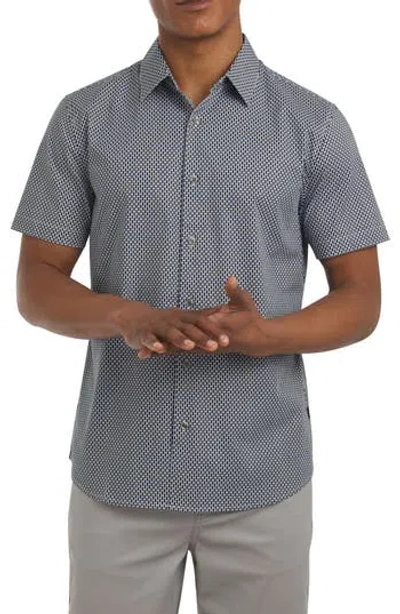 Dkny Sportswear Campbell Short Sleeve Stretch Cotton Button-up Shirt