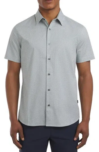 Dkny Sportswear Campbell Short Sleeve Stretch Cotton Button-up Shirt
