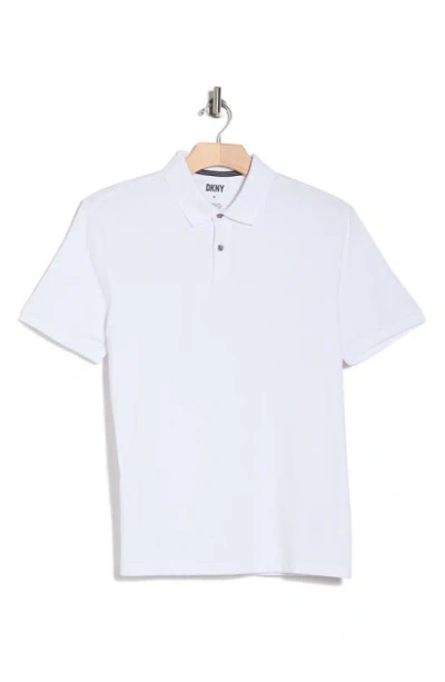 Dkny Sportswear Cotton Stretch Polo In White