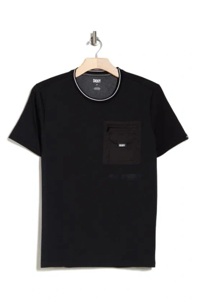 Dkny Sportswear Daley Woven Pocket T-shirt In Black
