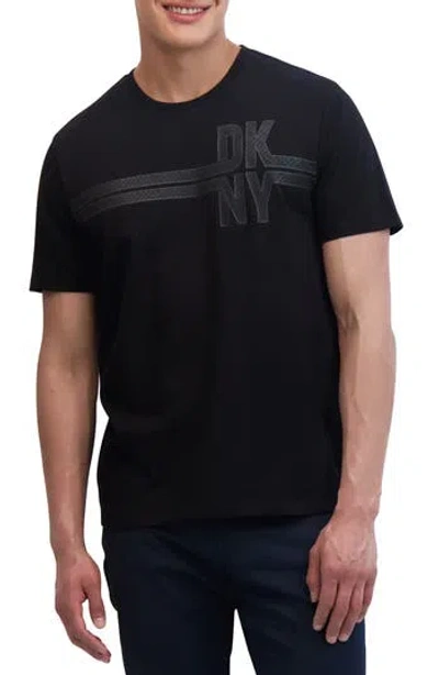 Dkny Sportswear Stack Roll Graphic Print T-shirt In Black