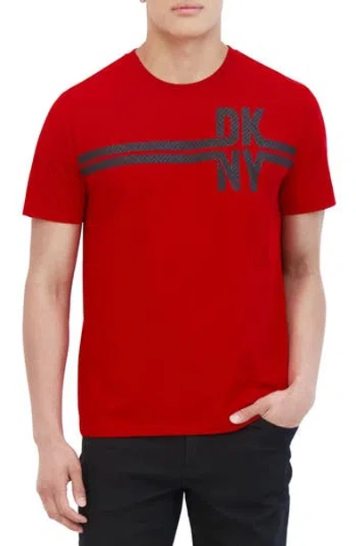 Dkny Sportswear Stack Roll Graphic Print T-shirt In Red