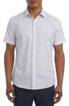 Dkny Sportswear Drew Short Sleeve Stretch Cotton Button-up Shirt