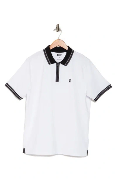 Dkny Sportswear Emery Stretch Cotton Polo In White