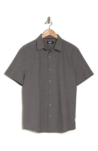 Dkny Sportswear Ezra Short Sleeve Button-up Shirt In Gray