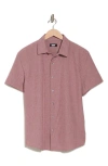 Dkny Sportswear Ezra Short Sleeve Button-up Shirt In Pink