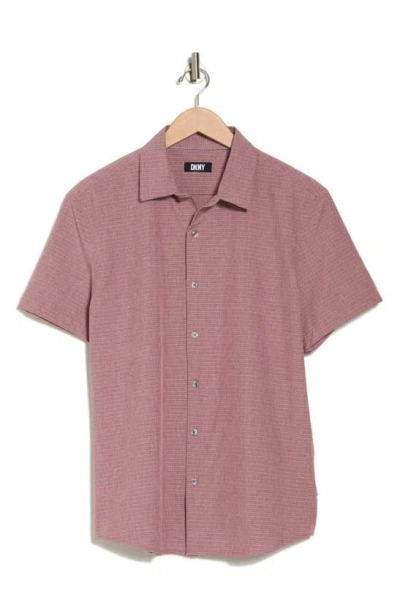Dkny Sportswear Ezra Short Sleeve Button-up Shirt In Pink