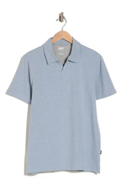 Dkny Sportswear Henry Stretch Cotton Polo In Shady Blue
