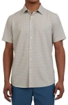 Dkny Sportswear Jameson Short Sleeve Button-up Shirt In Brown
