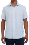 Dkny Sportswear Jameson Short Sleeve Button-up Shirt In Blue