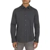 Dkny Sportswear Johnson Stretch Cotton Button-up Shirt In Gray