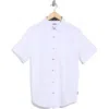 Dkny Sportswear Lenox Short Sleeve Button-up Shirt In White