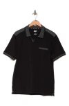 Dkny Sportswear Marr Stretch Cotton Polo In Black