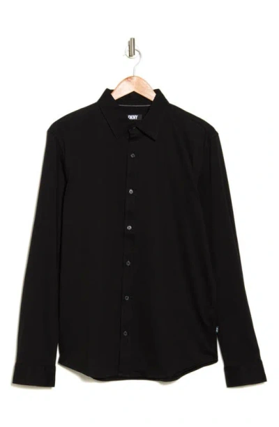 Dkny Sportswear Metropolis Button-up Shirt In Black