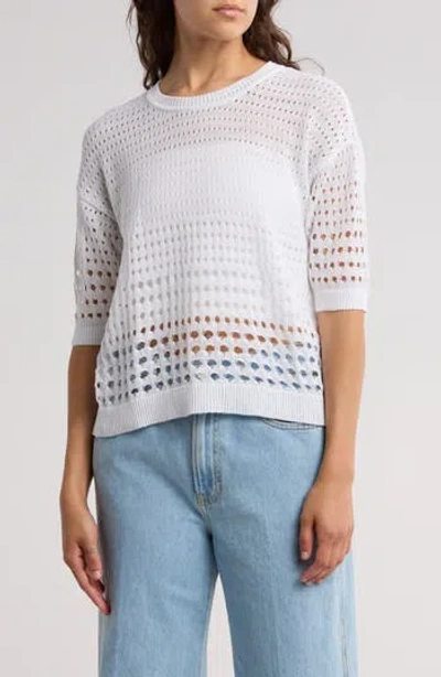 Dkny Sportswear Open Stitch Sweater In White