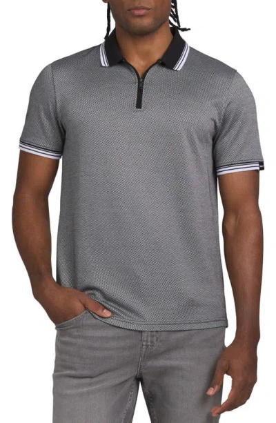 Dkny Sportswear Rodrik Zipper Polo In Gray