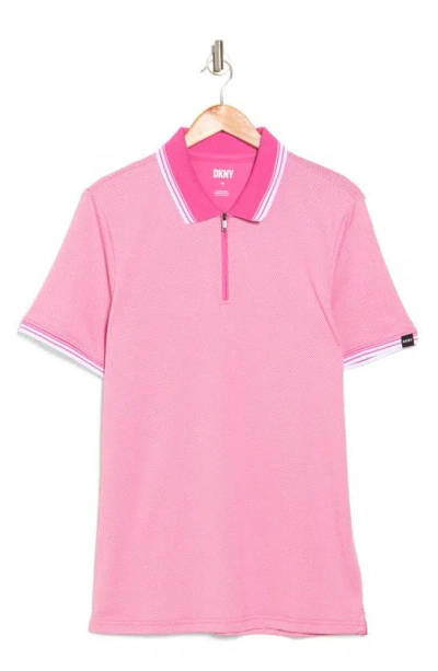 Dkny Sportswear Rodrik Zipper Polo In Pink