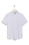Dkny Sportswear Simon Short Sleeve Button-up Shirt In White