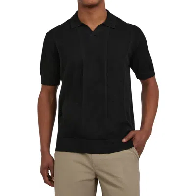 Dkny Sportswear Social Cotton Polo Sweater In Black