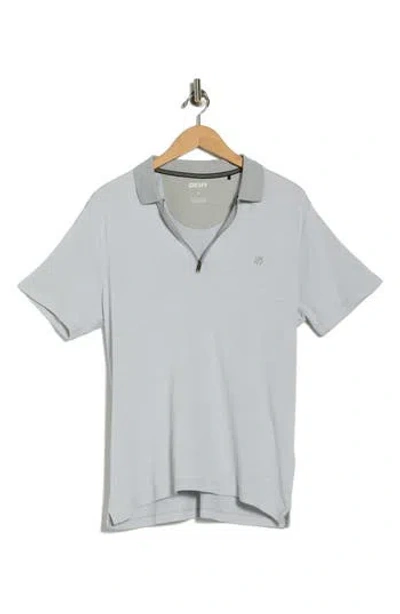 Dkny Sportswear Sumit Half Zip Knit Polo In Gray