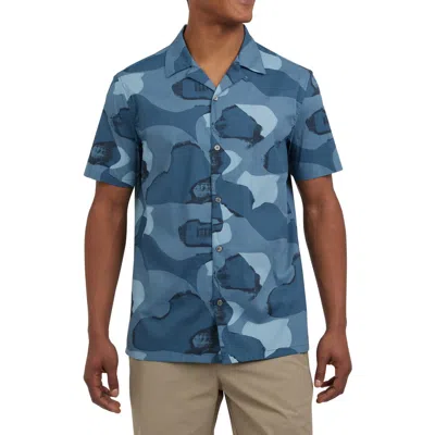 Dkny Sportswear Tab Camp Shirt In Blue