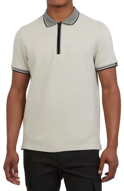 Dkny Sportswear Tremont Quarter Zip Polo In Neutral