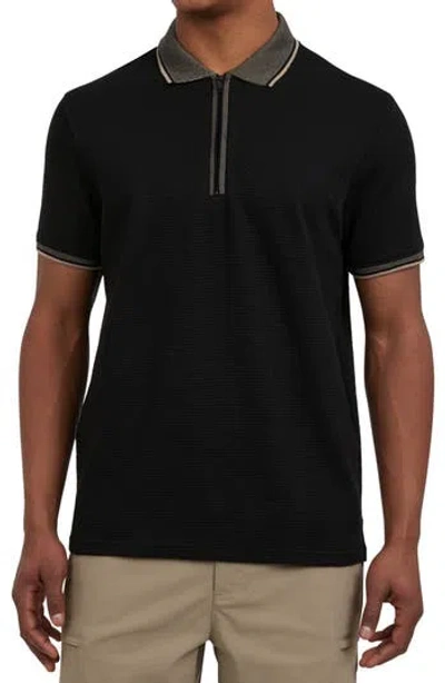 Dkny Sportswear Tremont Quarter Zip Polo In Black