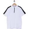 Dkny Sportswear Zach Stretch Cotton Quarter Zip Polo In Multi