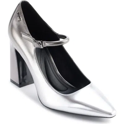 Dkny Spruce Pointed Toe Mary Jane Pump In Metallic