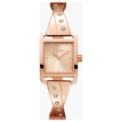 Dkny Square Crystal Watch In Gold
