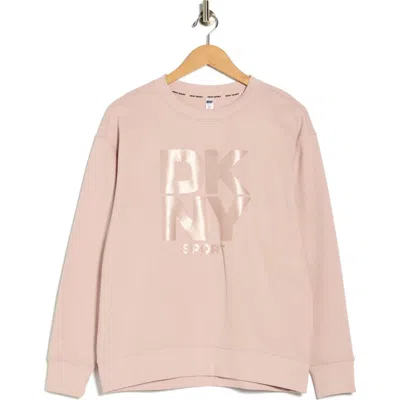 Dkny Stacked Logo Sweatshirt In Pink