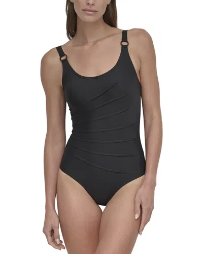 Dkny Starburst Swimsuit In Black