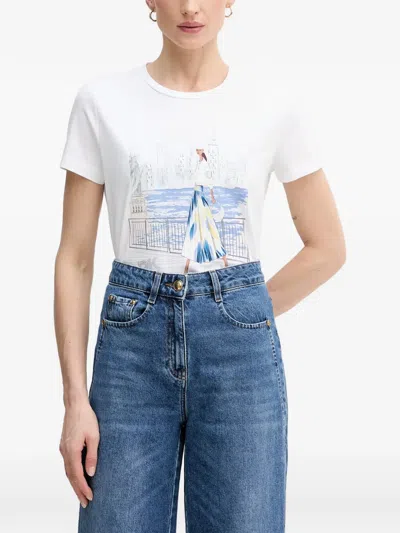 Dkny Statue Of Liberty Graphic T-shirt In White