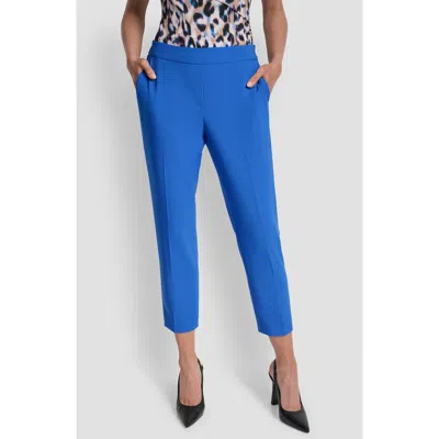 Dkny Straight Leg Ankle Crop Pants In Blue
