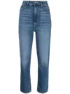 Dkny Straight-leg Faded Jeans In Blue