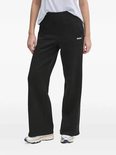Dkny Straight Track Pants In Black