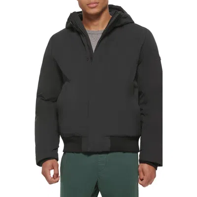 Dkny Stretch Arctic Hooded Jacket In Black